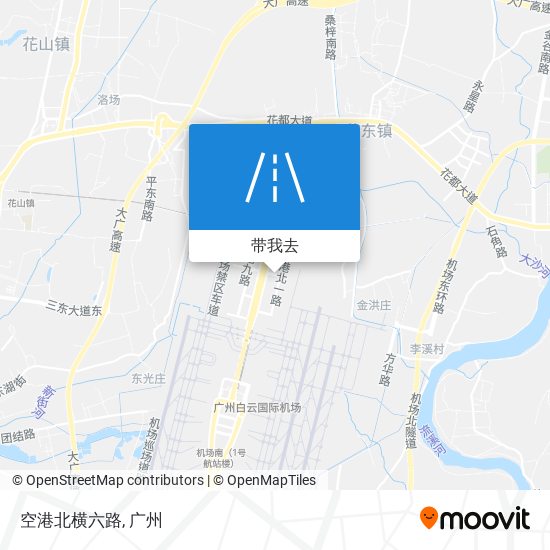 空港北横六路地图