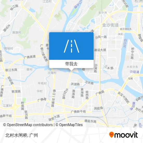 北村水闸桥地图