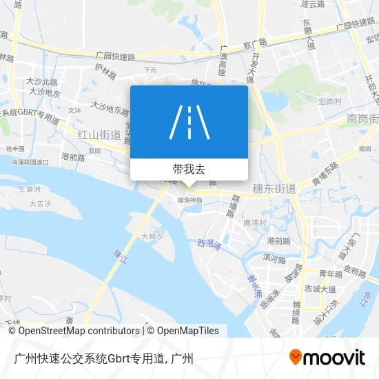 广州快速公交系统Gbrt专用道地图