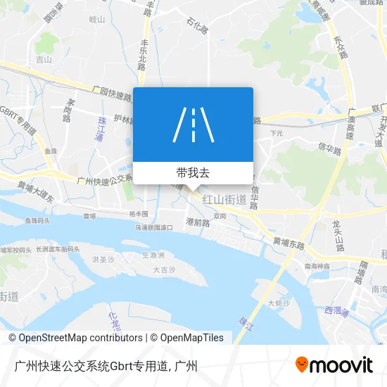 广州快速公交系统Gbrt专用道地图