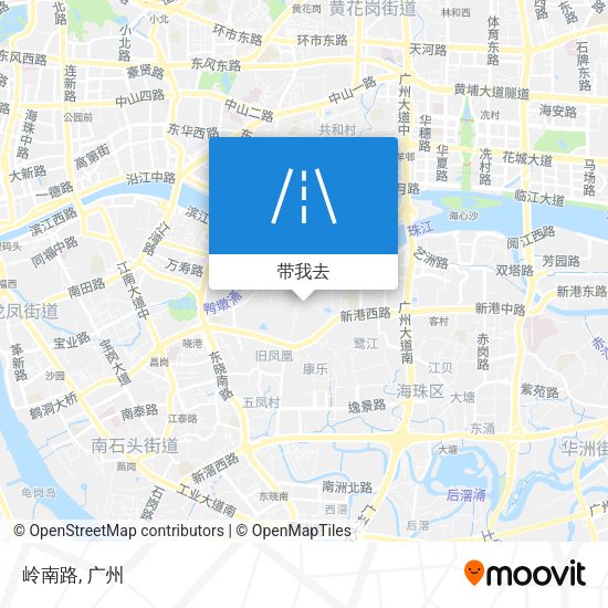 岭南路地图