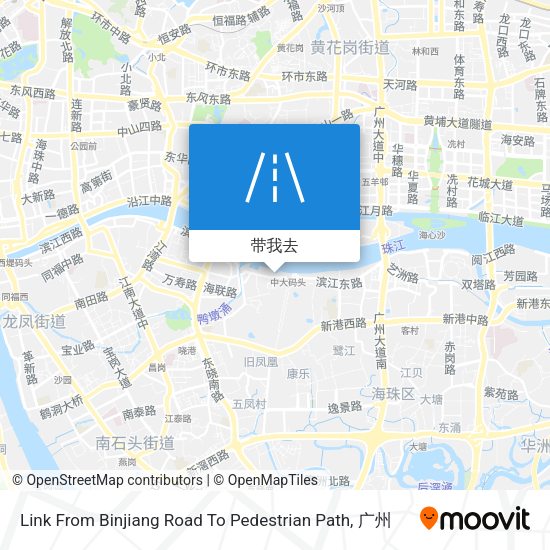 Link From Binjiang Road To Pedestrian Path地图