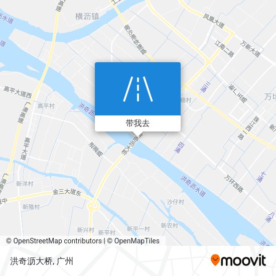 洪奇沥大桥地图