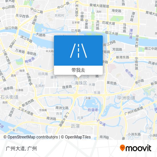 广州大道地图