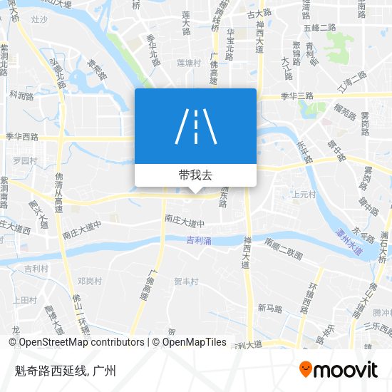 魁奇路西延线地图