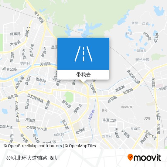 公明北环大道辅路地图