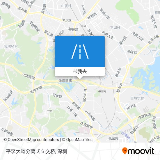 平李大道分离式立交桥地图