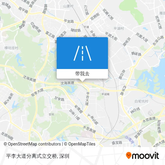 平李大道分离式立交桥地图