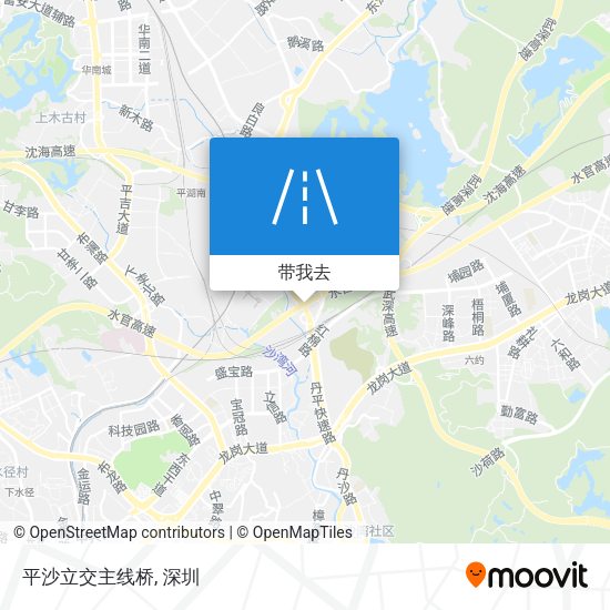 平沙立交主线桥地图