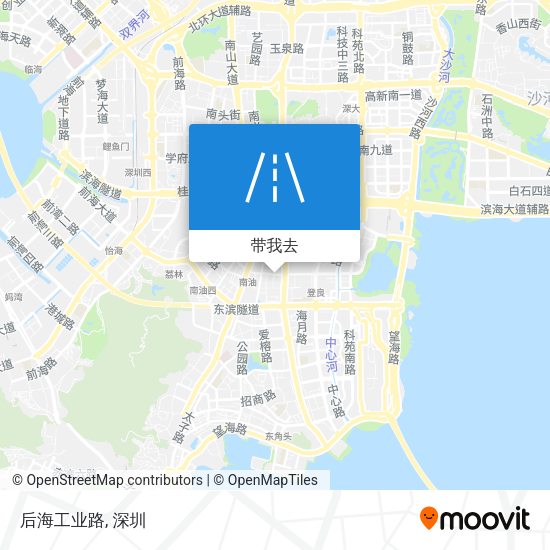 后海工业路地图