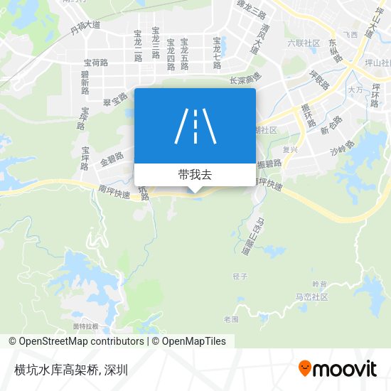 横坑水库高架桥地图