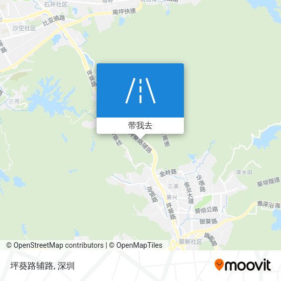 坪葵路辅路地图