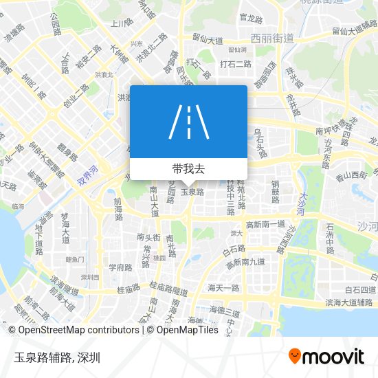 玉泉路辅路地图