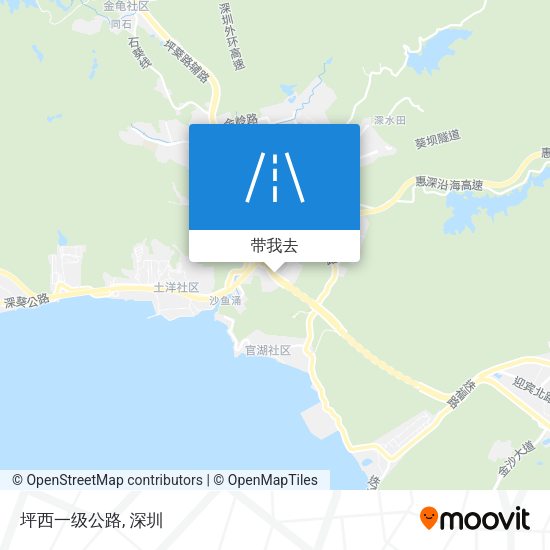 坪西一级公路地图