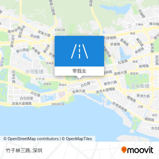 竹子林三路地图