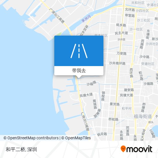 和平二桥地图