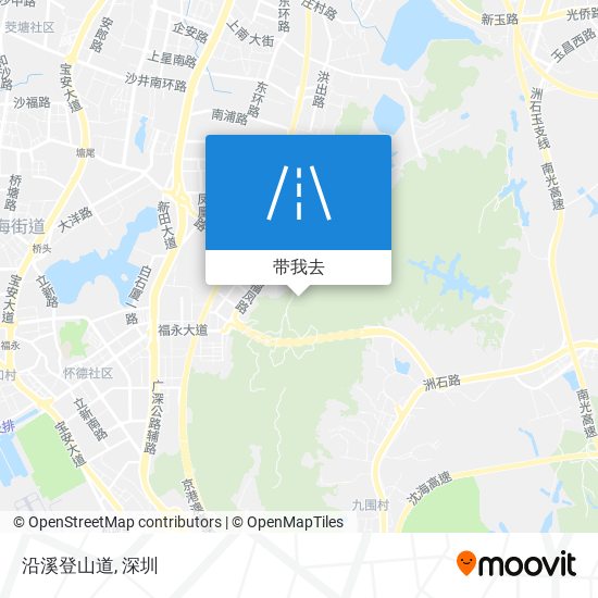 沿溪登山道地图