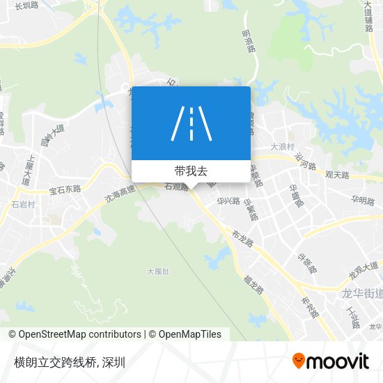 横朗立交跨线桥地图