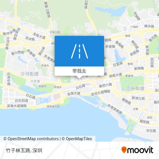 竹子林五路地图