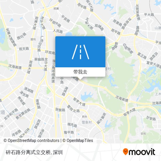 碎石路分离式立交桥地图