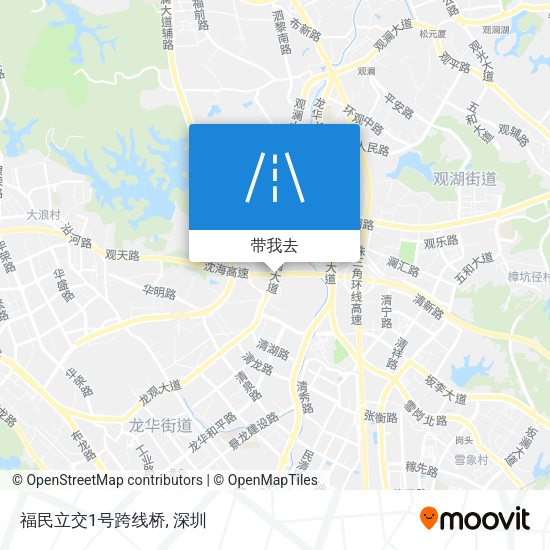 福民立交1号跨线桥地图