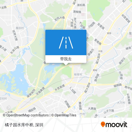 橘子园水库中桥地图