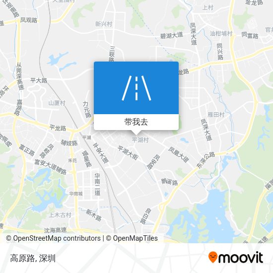高原路地图