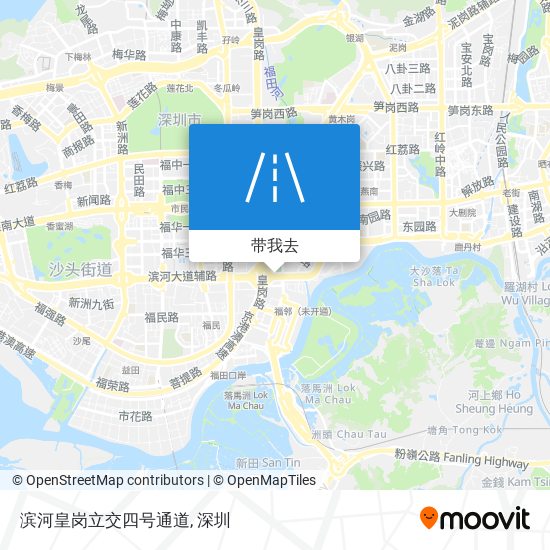 滨河皇岗立交四号通道地图