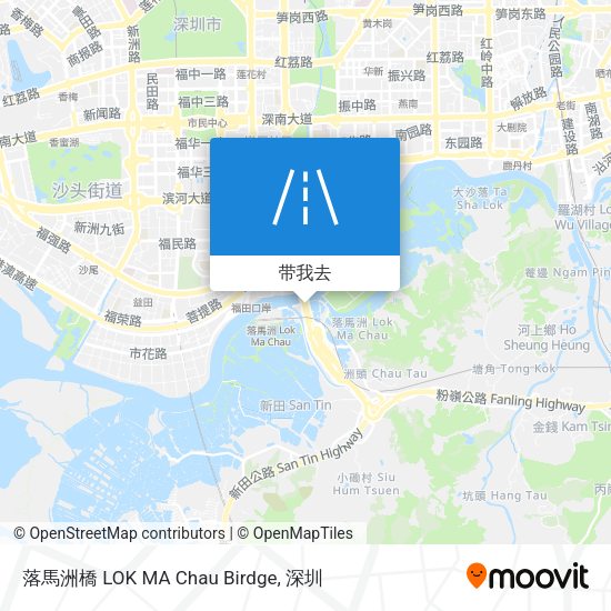 落馬洲橋 LOK MA Chau Birdge地图