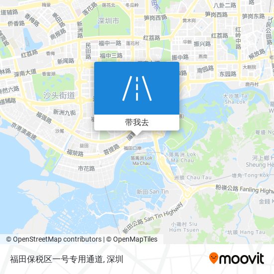 福田保税区一号专用通道地图