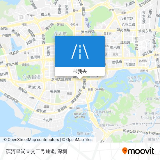 滨河皇岗立交二号通道地图