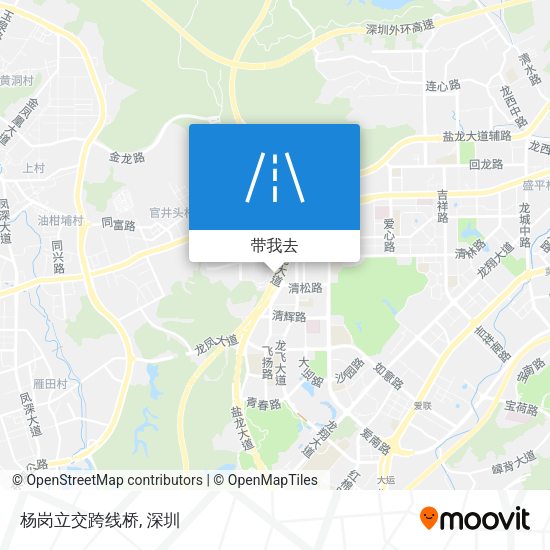 杨岗立交跨线桥地图