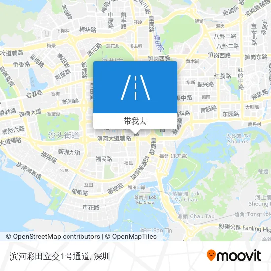 滨河彩田立交1号通道地图