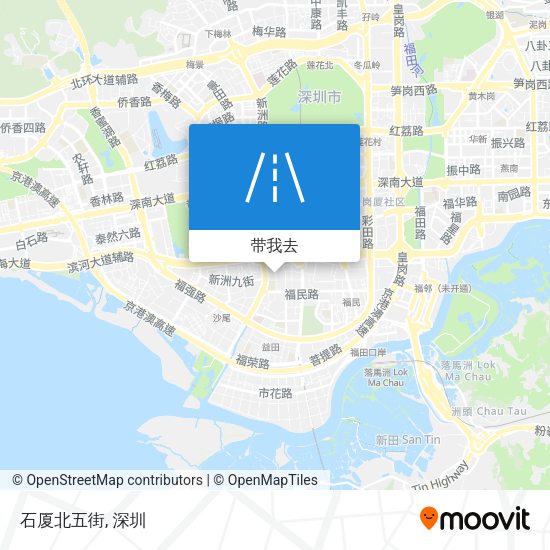 石厦北五街地图