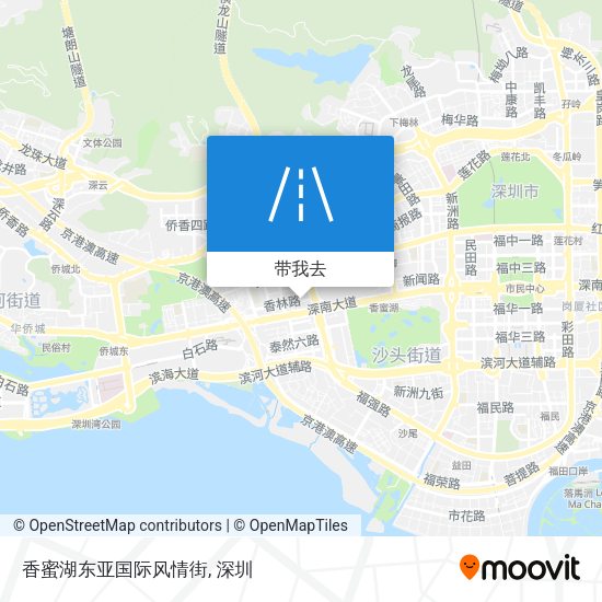 香蜜湖东亚国际风情街地图