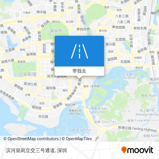 滨河皇岗立交三号通道地图