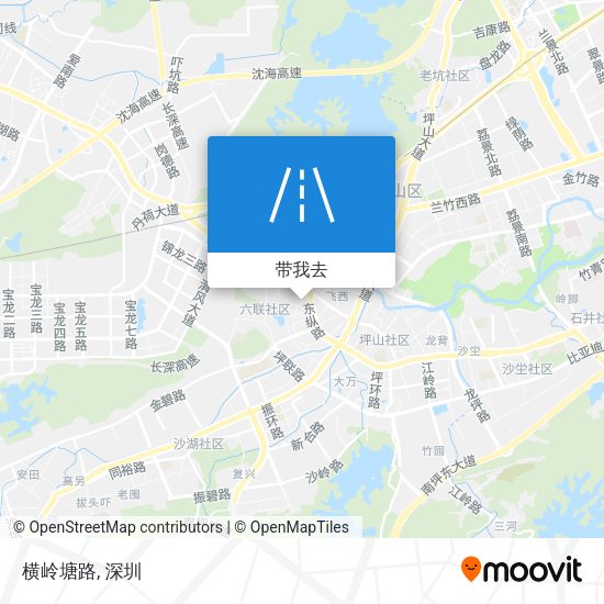 横岭塘路地图