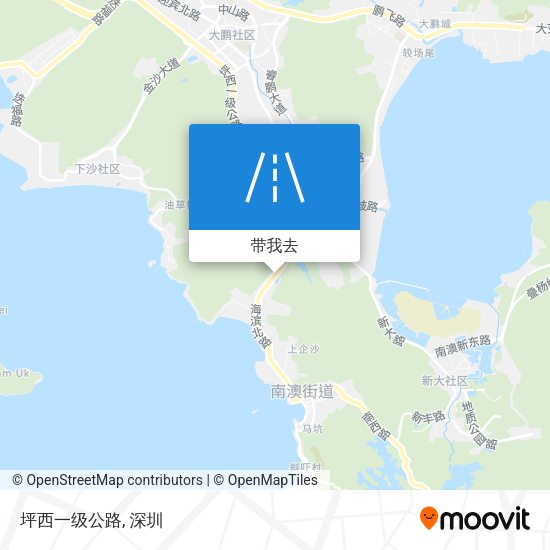 坪西一级公路地图