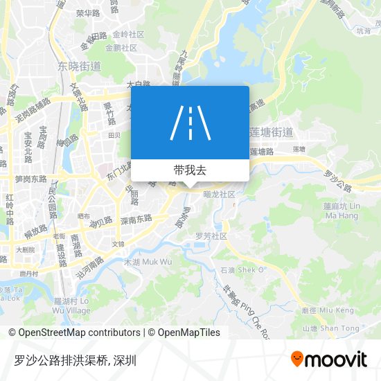 罗沙公路排洪渠桥地图
