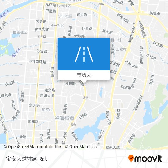 宝安大道辅路地图