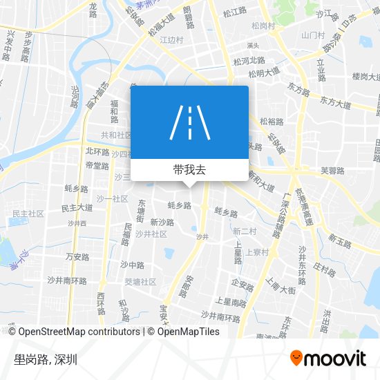 壆岗路地图