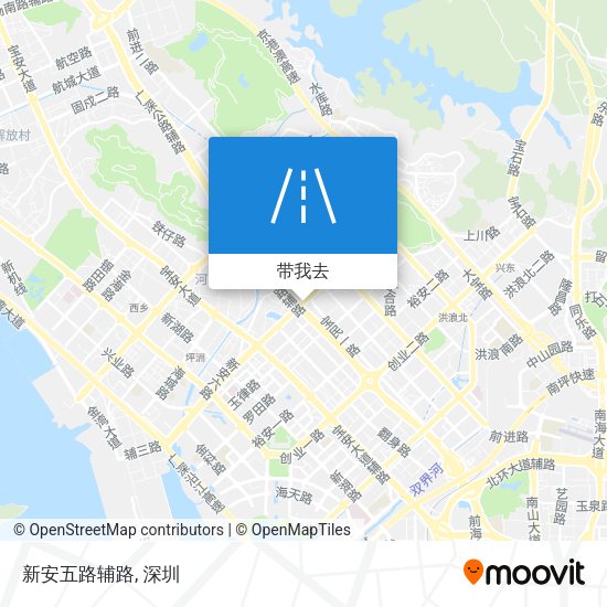 新安五路辅路地图