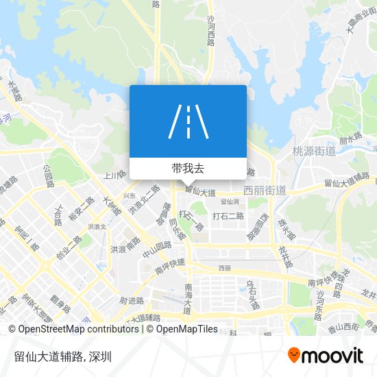 留仙大道辅路地图