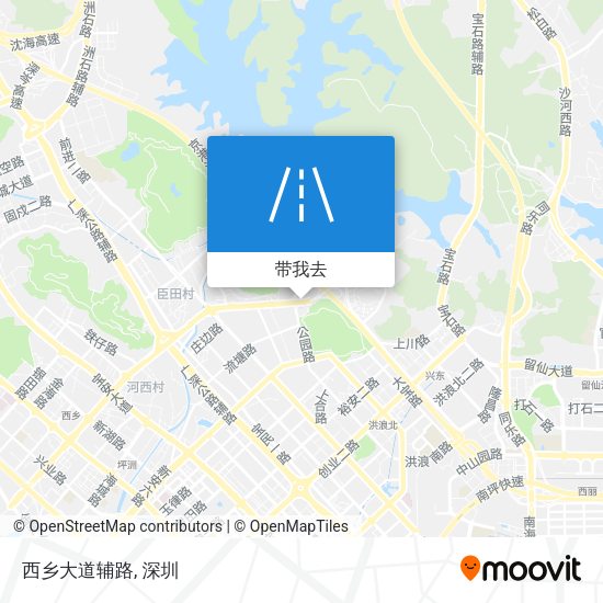 西乡大道辅路地图