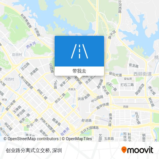 创业路分离式立交桥地图