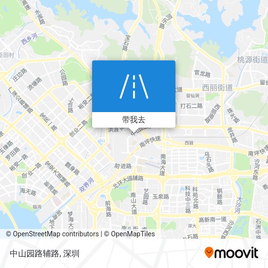 中山园路辅路地图
