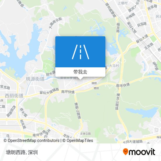 塘朗西路地图