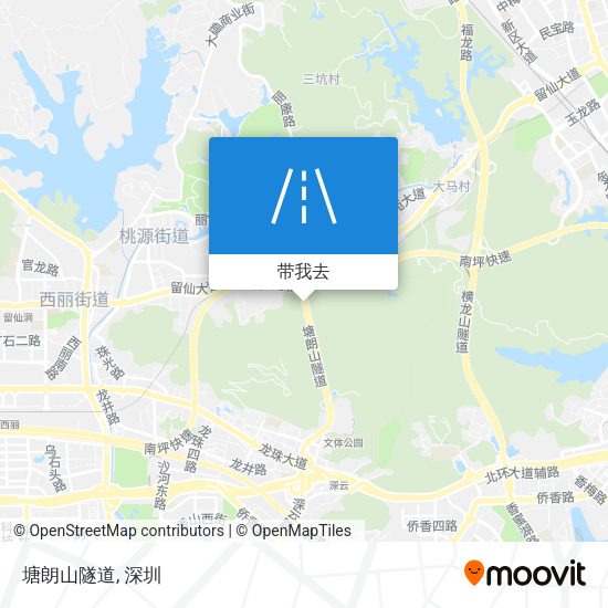 塘朗山隧道地图