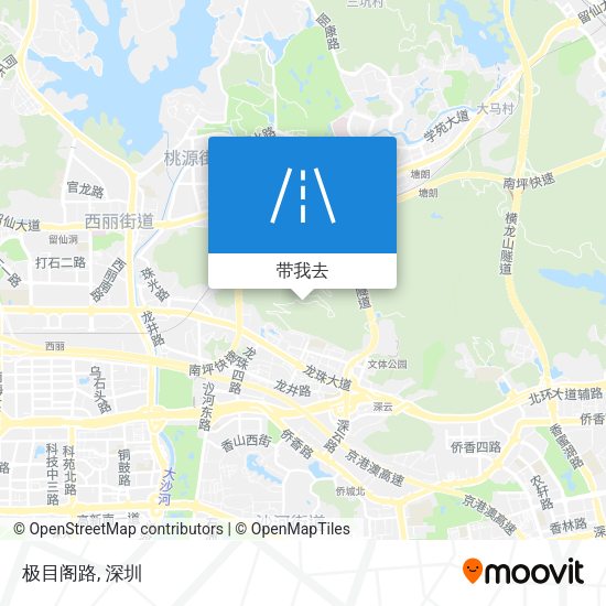 极目阁路地图