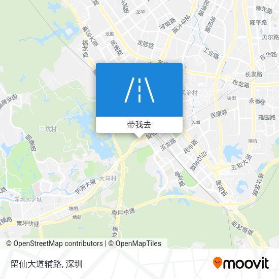 留仙大道辅路地图